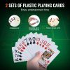 VEVOR Poker Chip Set, 300-Piece Poker Set, Complete Poker Playing Game Set with Carrying Case, Heavyweight 14 Gram Casino Clay Chips, Cards